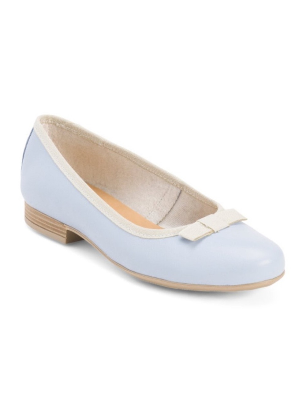 RIZZOLI Made In Italy Leather Ballerina Flats With Bow Accent